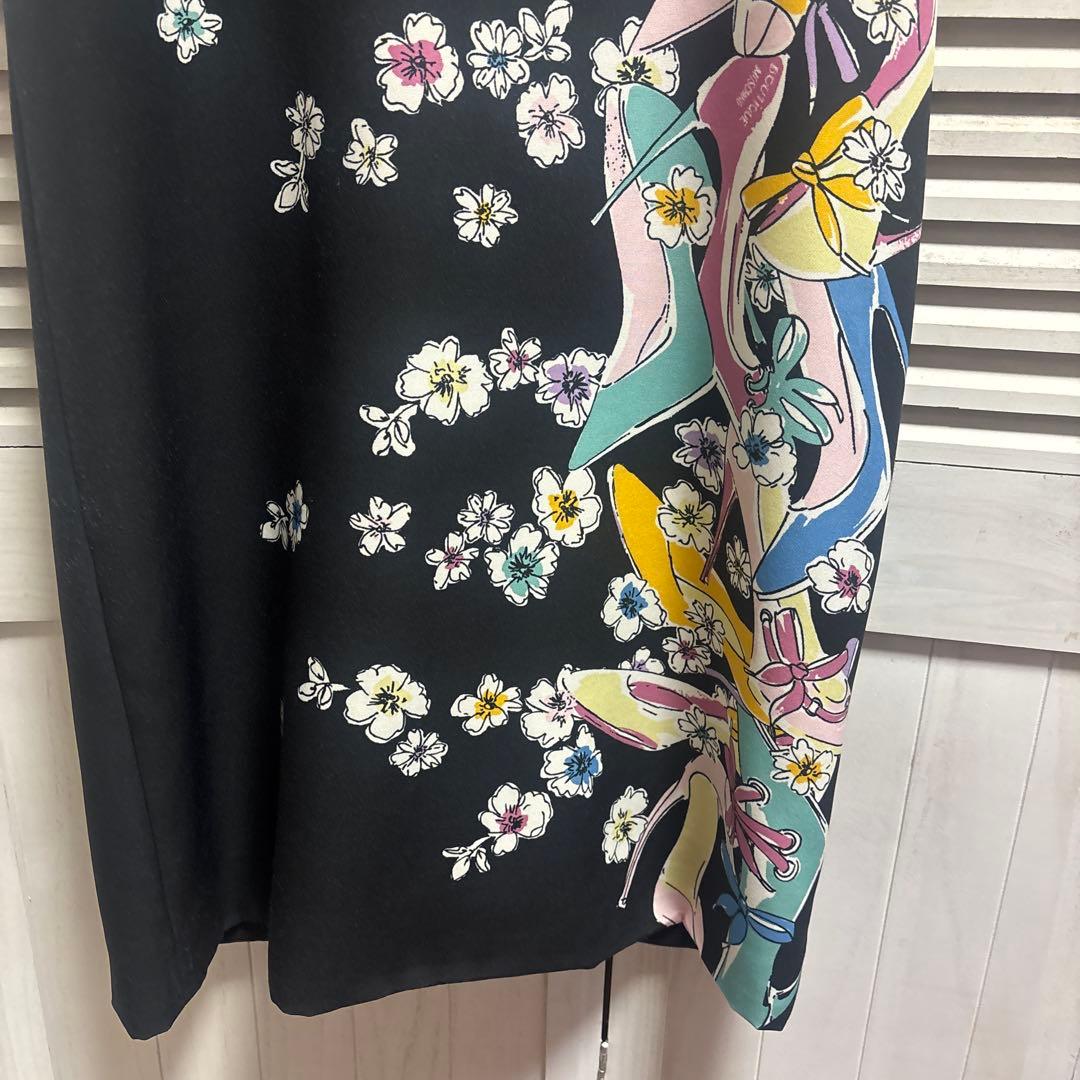 Sam様BOUTIQUE MOSCHINO花柄ノースリーブひざ丈ワンピース