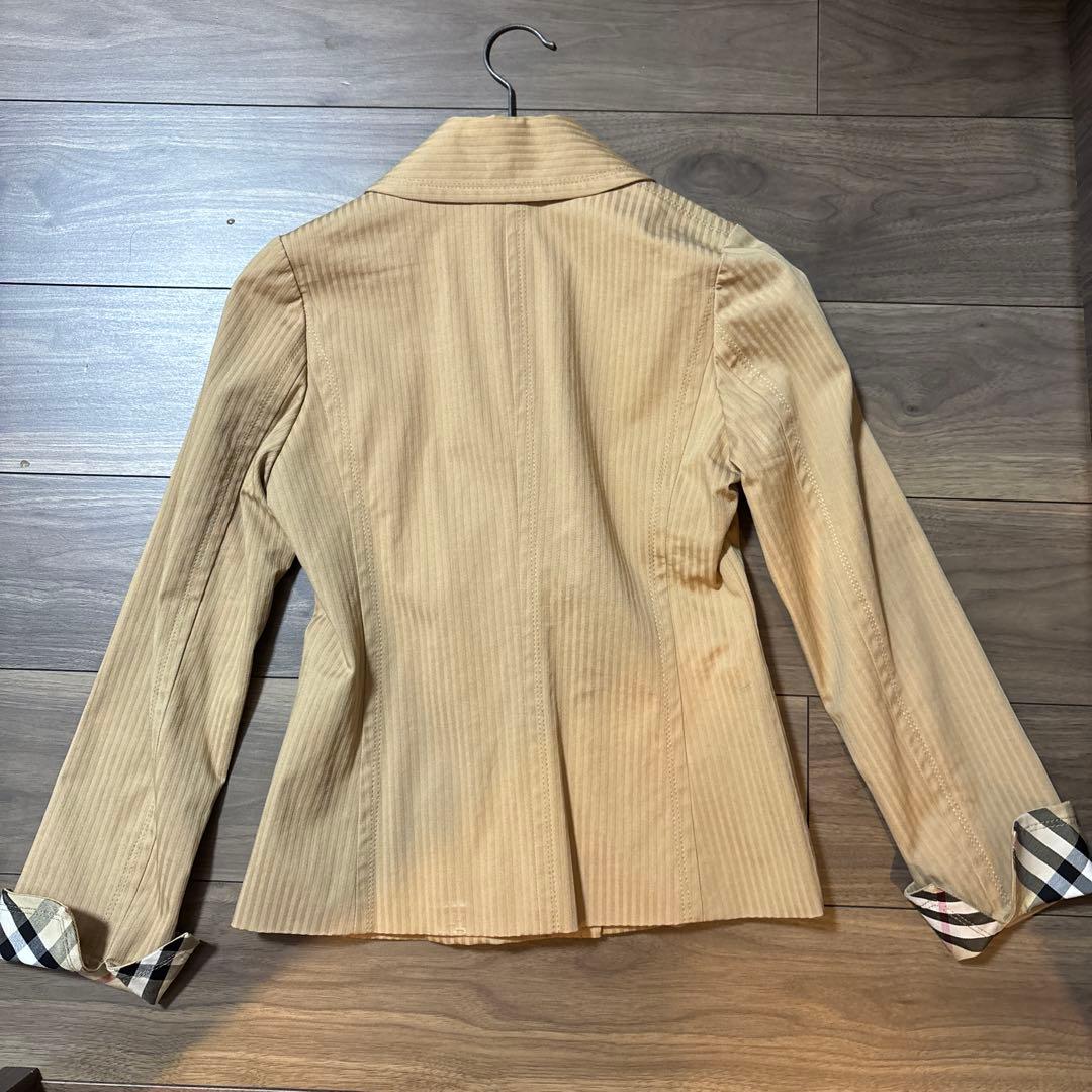 BURBERRY バーバリー テーラードジャケット　チェック ロゴ金ボタン