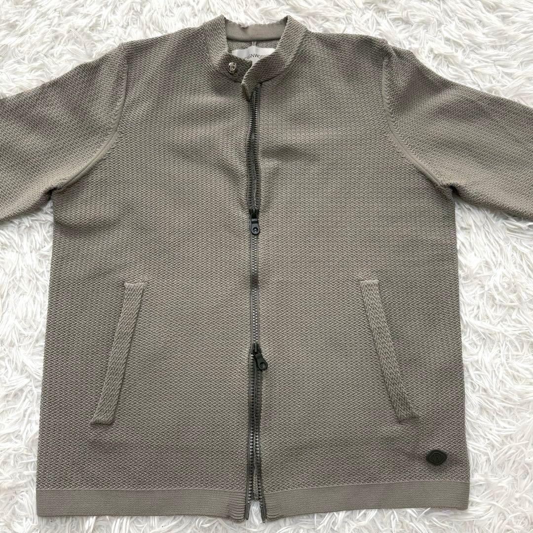 ◎極美品 デザインワークス リンクス柄 ダブルジップ ニット ライダース M
