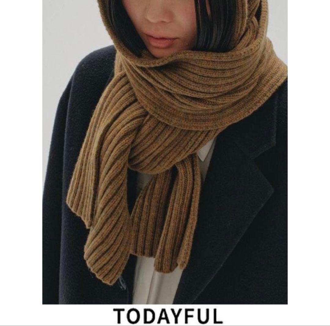 小物 todayful Rib Knit Muffler