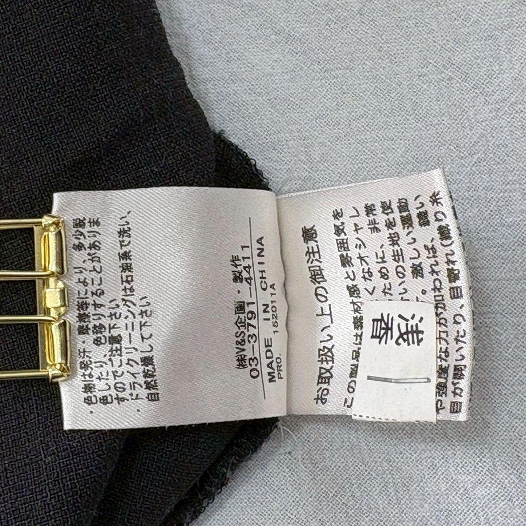 ヴァレンザ Aライン ミリタリーデニムシャツワンピース L 黒 半袖 ステッチ