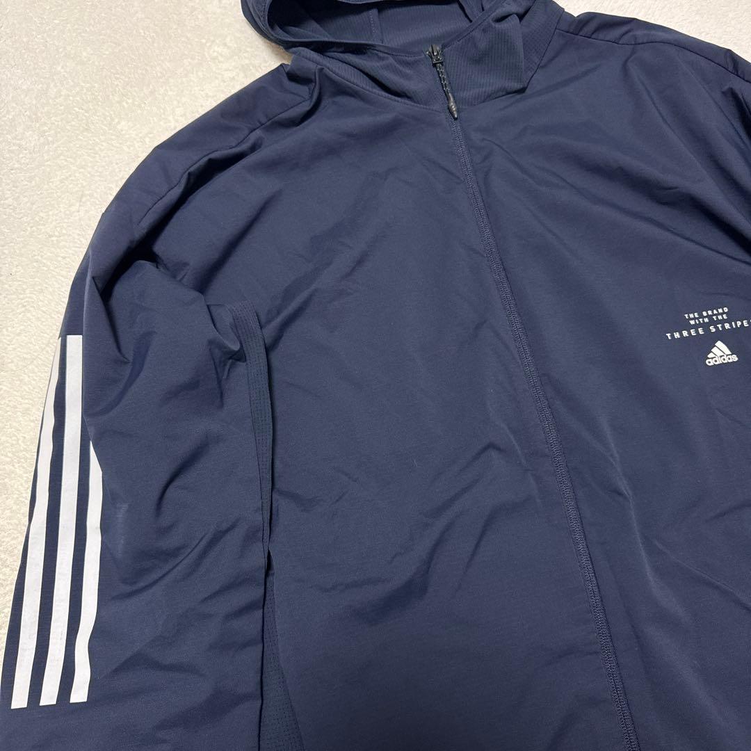 美品 アディダス ナイロンセットアップ ジャケット 2XL ウィンブレ 裏地付