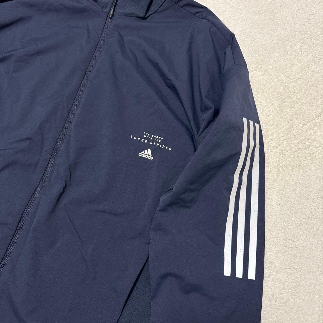 美品 アディダス ナイロンセットアップ ジャケット 2XL ウィンブレ 裏地付