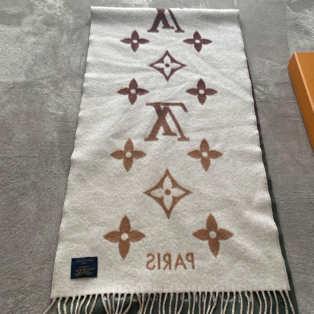 大判ルイヴィトン カシミヤ100% レイキャビック モノグラムストール マフラー
