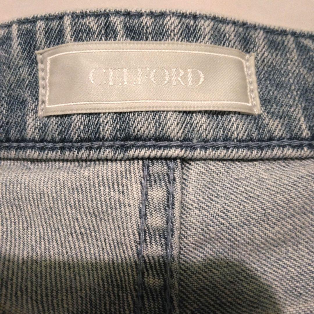 CELFORD セルフォード ハイライズ美脚ストレッチテーパードデニムパンツ