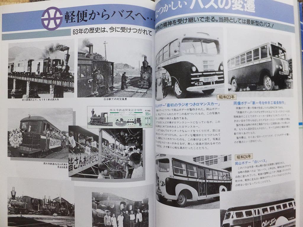 『ＲＹＯＢＩ７７　両備バス創立７７周年記念誌』昭和６２年　非売品