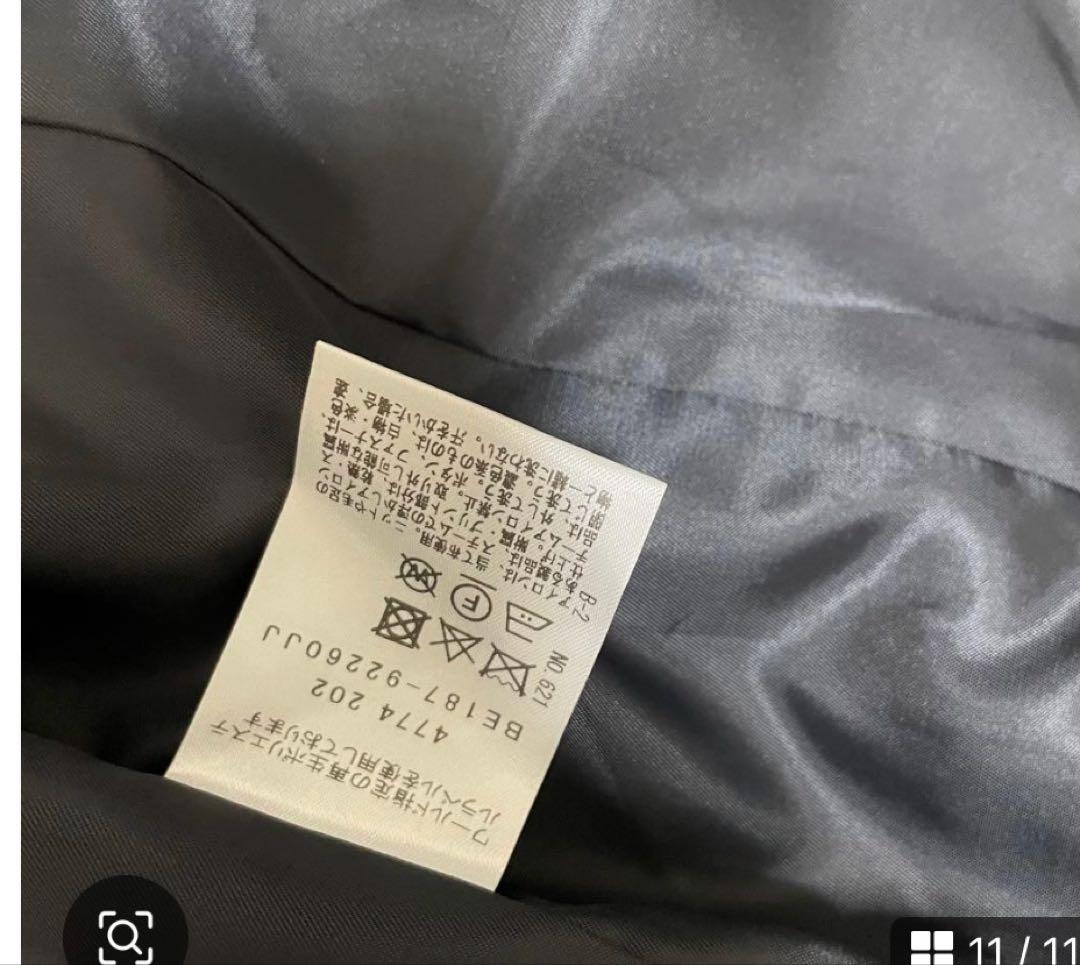 【新品同様】【25AW】クードシャンス トレンチコート サイズ34ネイビー撥水