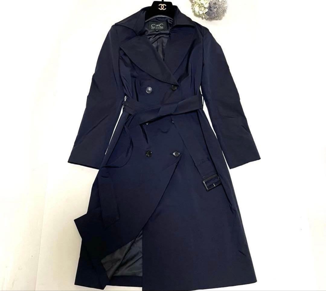 【新品同様】【25AW】クードシャンス トレンチコート サイズ34ネイビー撥水