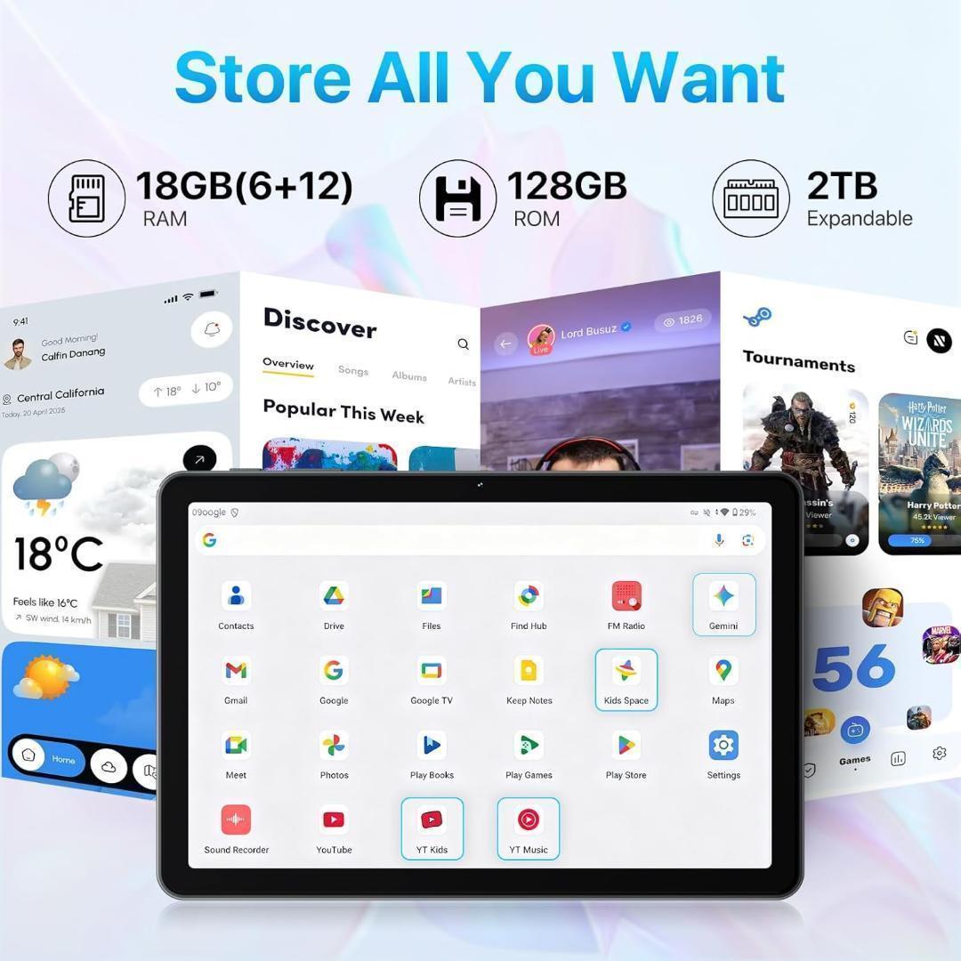 タブレット❤️Android 15 Gemini AI タブレット 10インチ