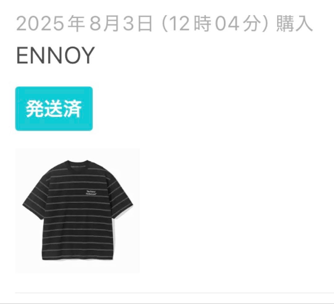ENNOY/エンノイ　Panel Border S/S T-shirt 未使用
