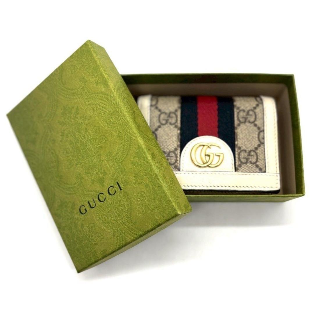 え*⚠様 良品✨ グッチ 二つ折り財布 オフィディア GGスプリーム シェリーラ