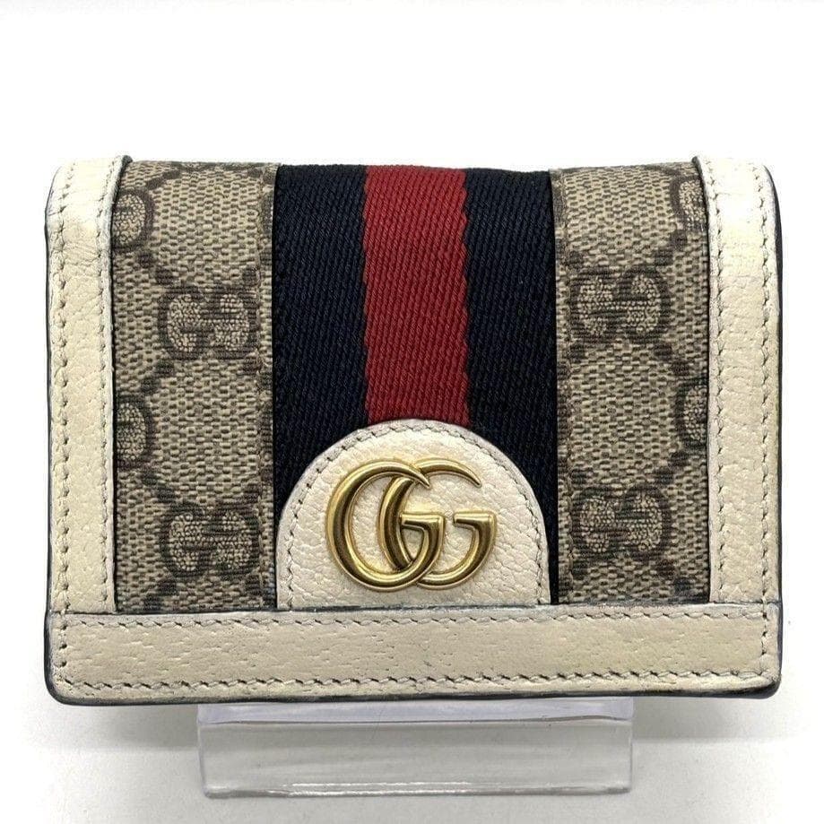 え*⚠様 良品✨ グッチ 二つ折り財布 オフィディア GGスプリーム シェリーラ