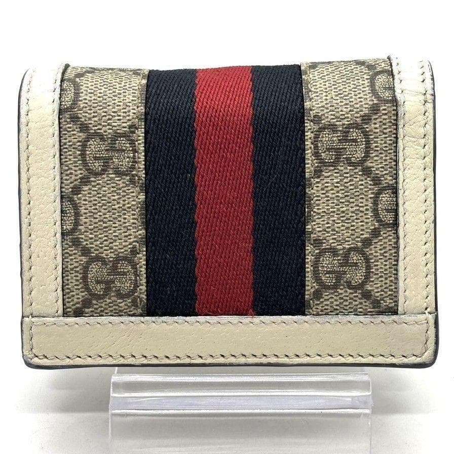え*⚠様 良品✨ グッチ 二つ折り財布 オフィディア GGスプリーム シェリーラ