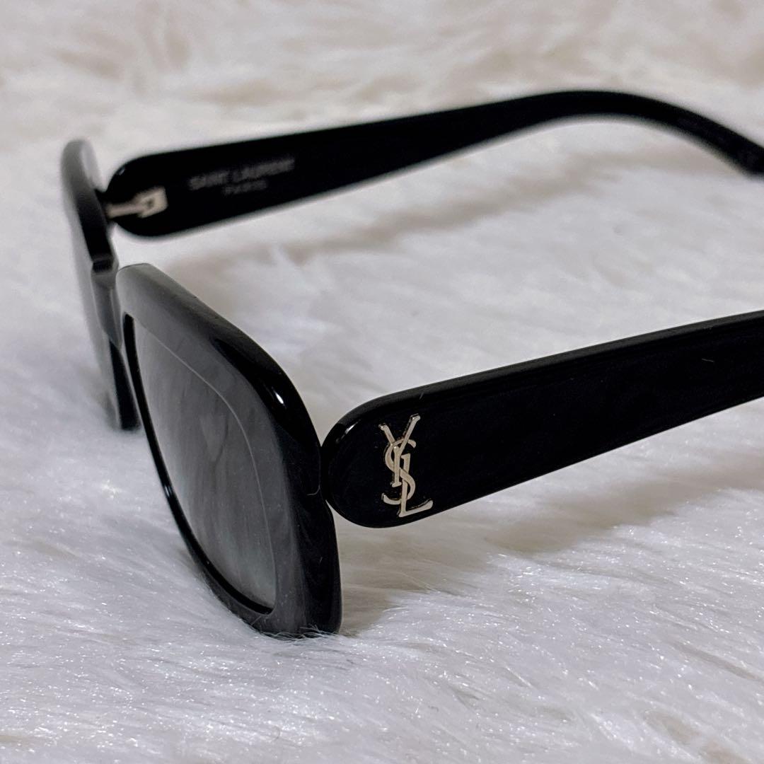 美品 ✨ YVES SAINT LAURENT サングラス 黒縁 YSL