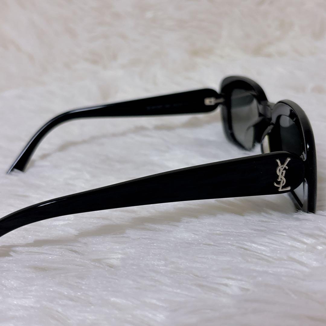 美品 ✨ YVES SAINT LAURENT サングラス 黒縁 YSL