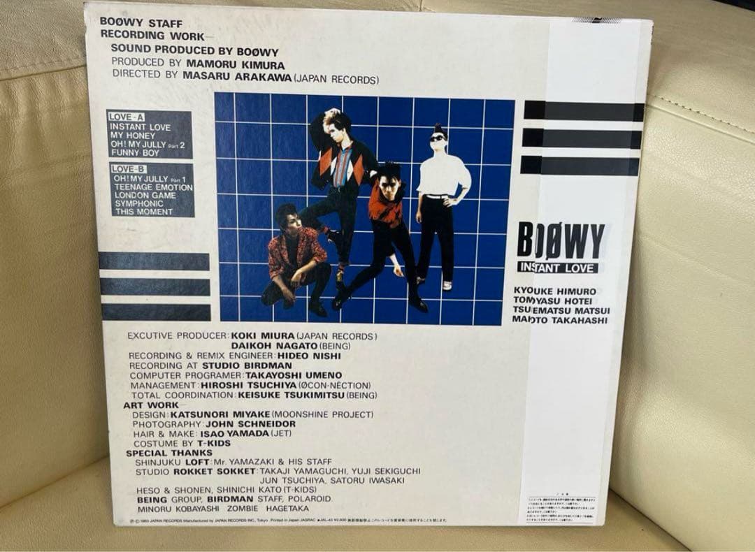 BOOWY レコードLP 3枚おまとめ　ジャストアヒーロー、インスタントラブ、他