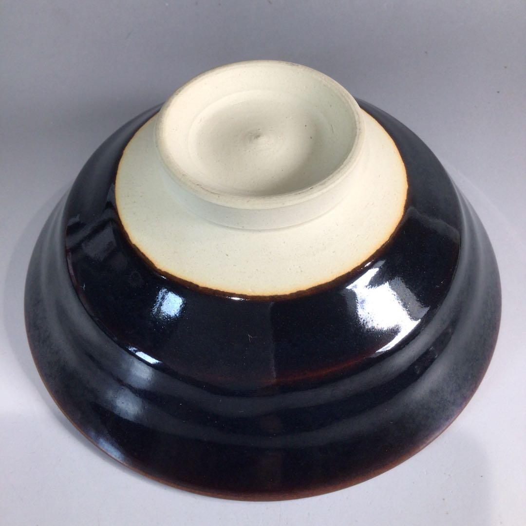 Ｐ１６２　茶碗　『土渕善丕氏造』『木葉天目茶碗』　抹茶碗　共箱　茶道具