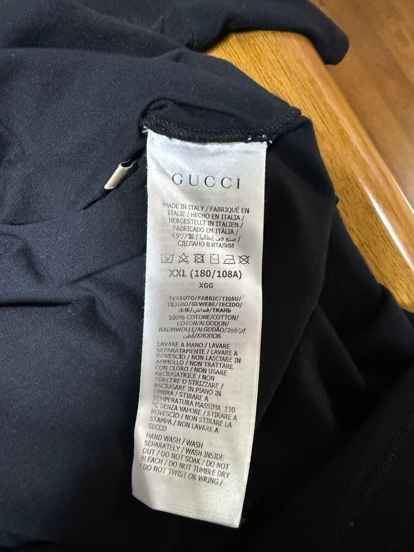 GUCCI ブラック Tシャツ XXL