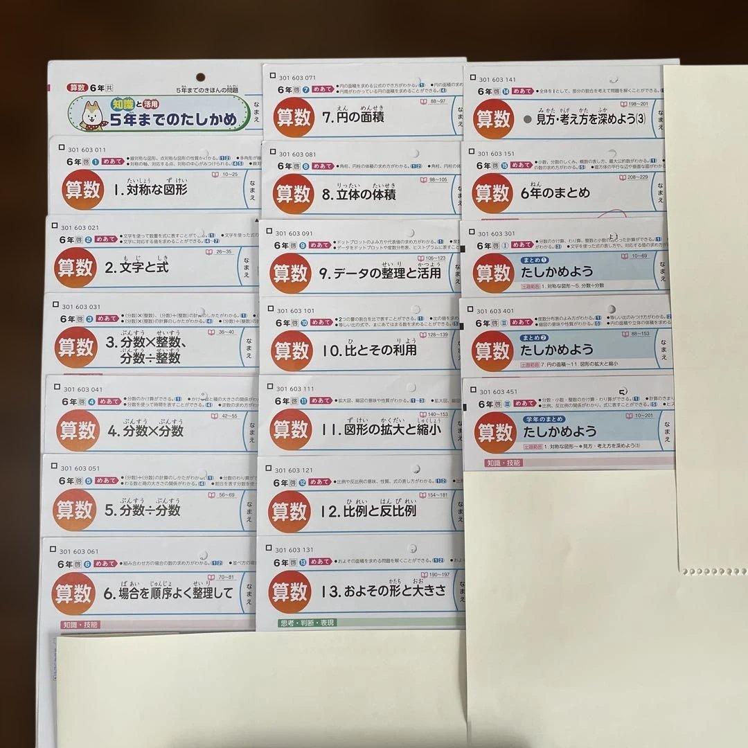 【最新版】小学6年　算数　カラーテスト　令和7年度　１年分