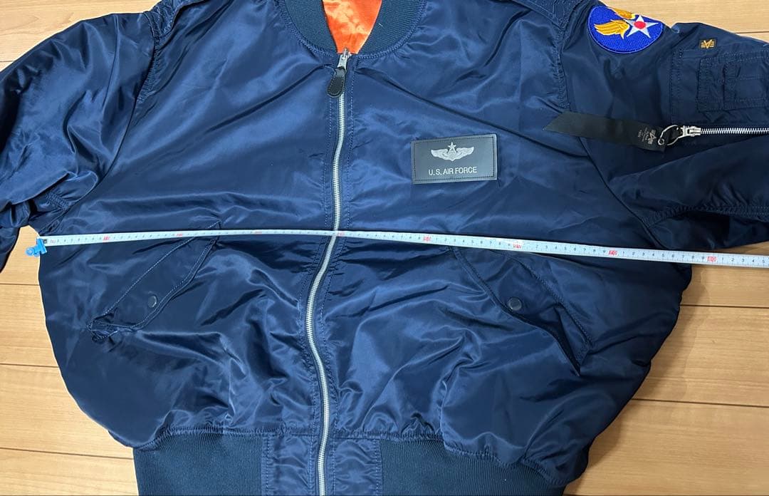 ALPHA INDUSTRIES フライトジャケット　ネイビー【2XLARGE】