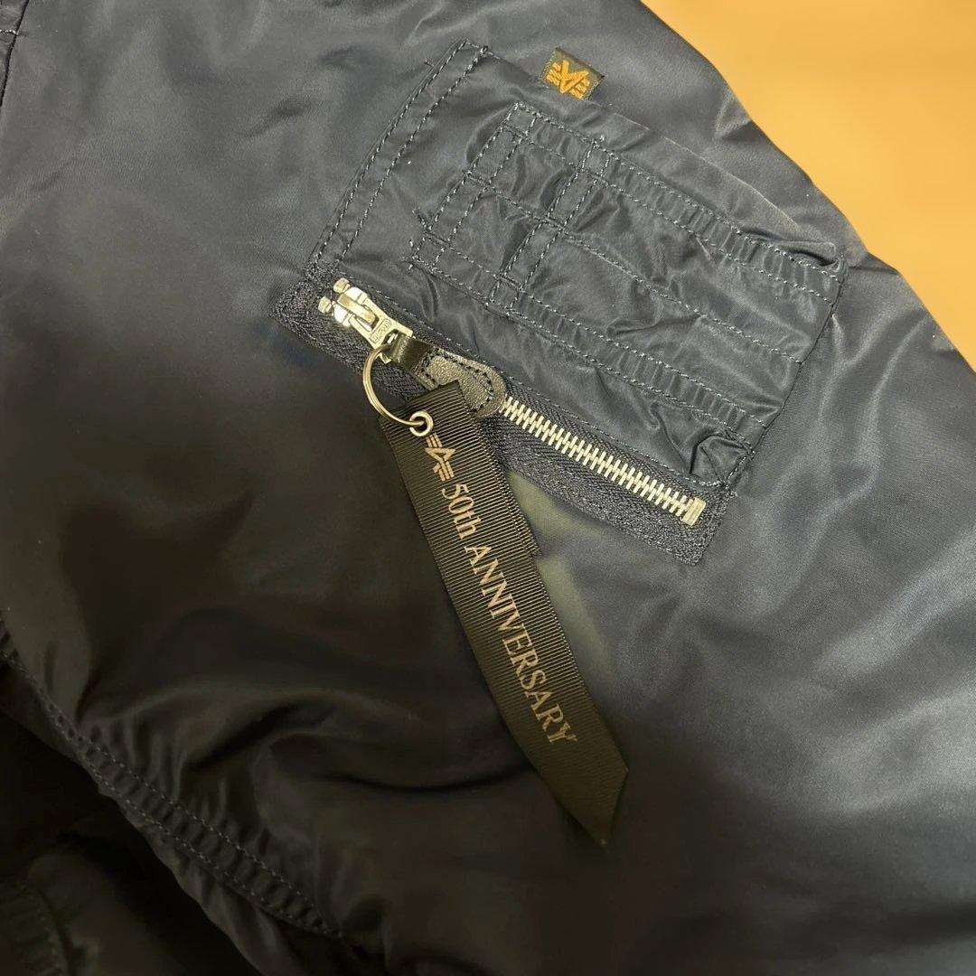 ALPHA INDUSTRIES フライトジャケット　ネイビー【2XLARGE】