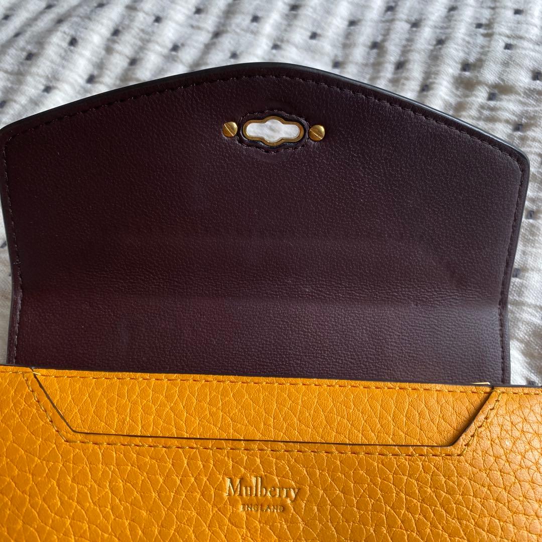 Mulberry レザー お財布 外ポケット付き
