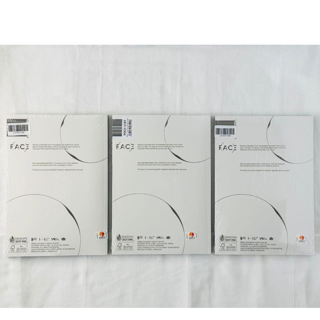 新品未開封 BTS JIMIN ジミン ソロアルバム FACE 2形態セット×３