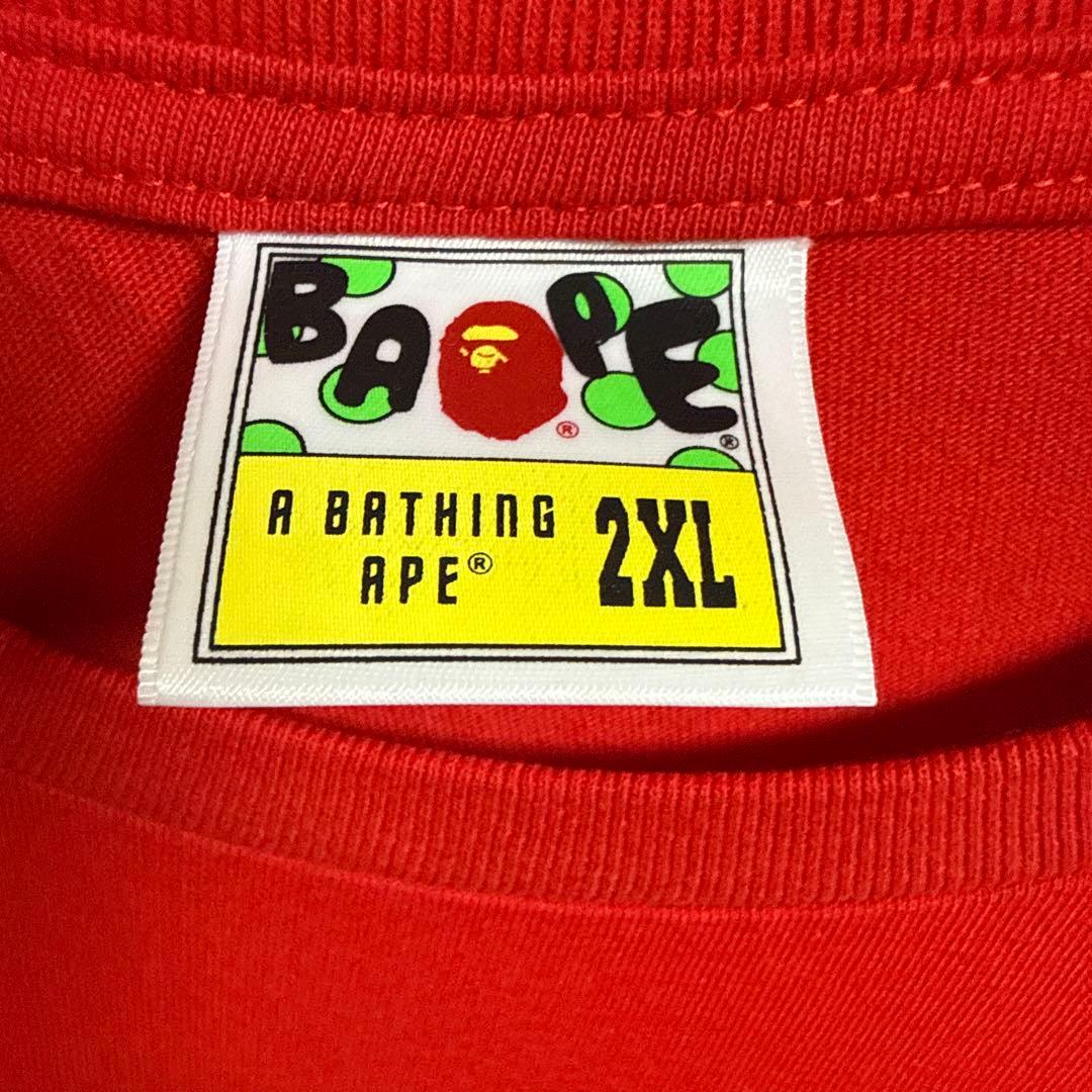 A BATHING APE カモフラTシャツ 2XL レッド