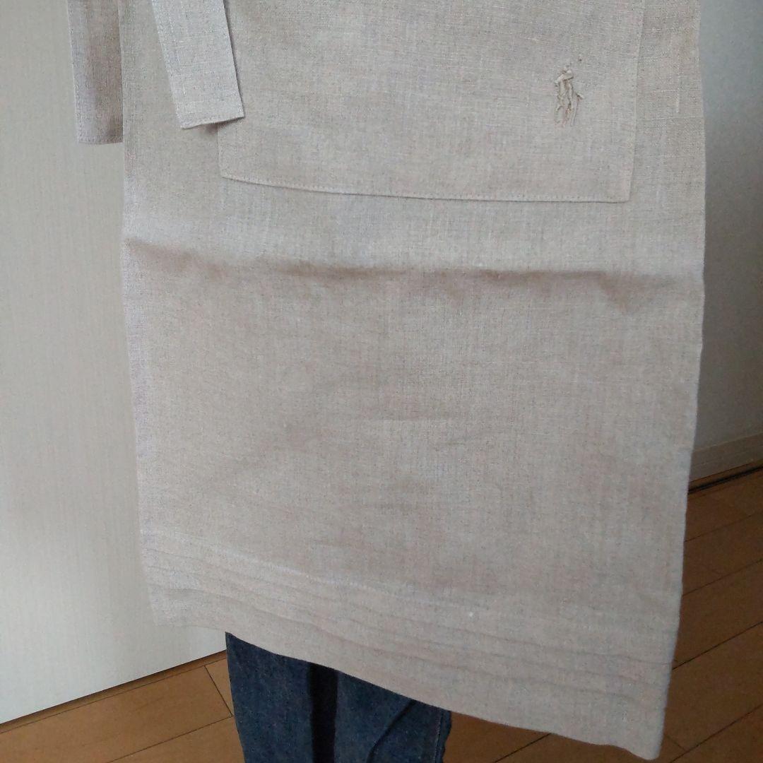 RALPH LAUREN 麻製エプロン ベージュ未使用タグ付き