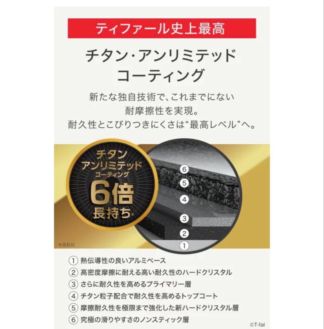 ティファールIHステンレスフライパン 【3点】22cm +26cm +取っ手