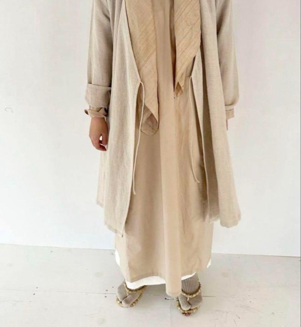 Yoli wool wrap jacket ベージュ