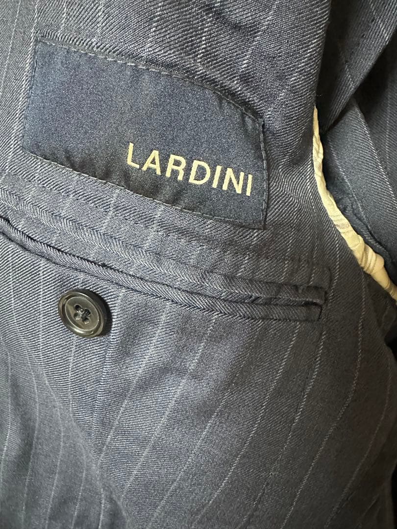 LARDINI ラルディーニ ストライプ テーラードジャケット ネイビー