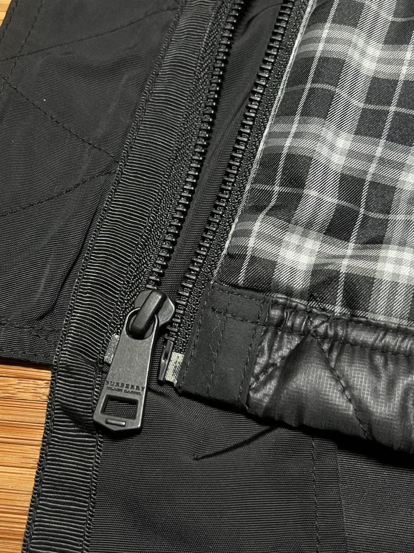 【極上品】BURBERRY 多機能 コート 黒 LL バーバリー モッズ