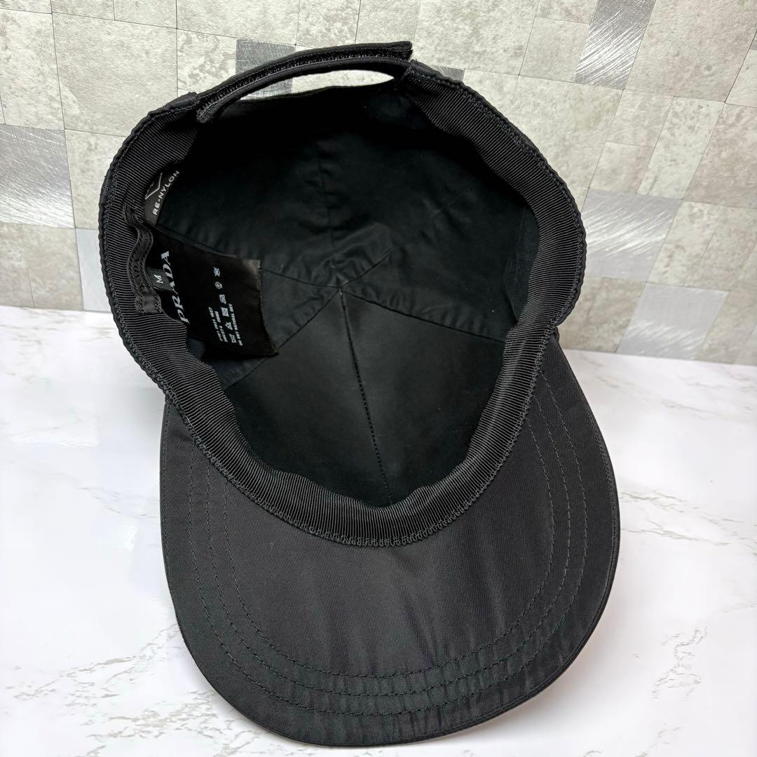 PRADA プラダ　三角プレート　キャップ　帽子　ベースボール　Re-Nylon