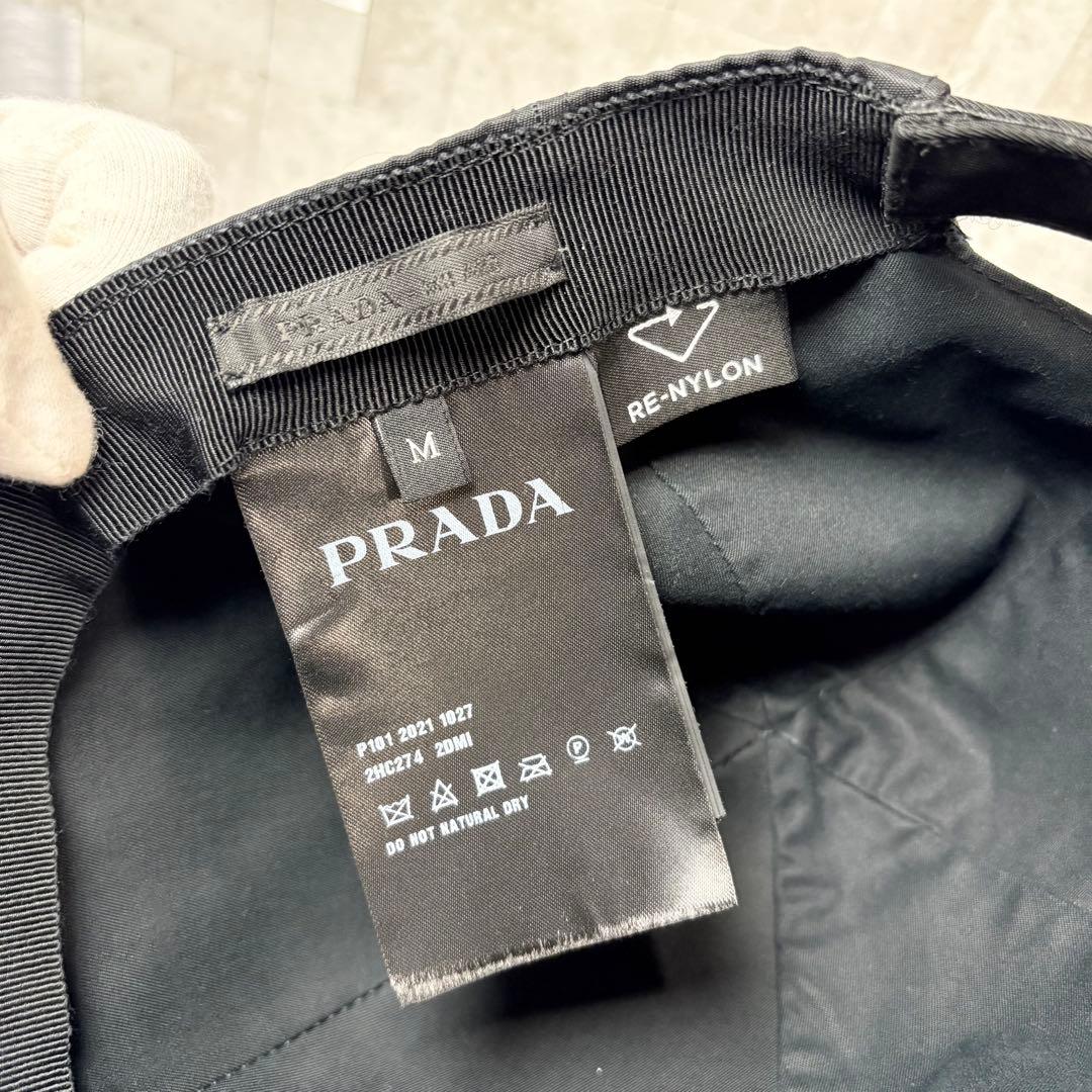 PRADA プラダ　三角プレート　キャップ　帽子　ベースボール　Re-Nylon