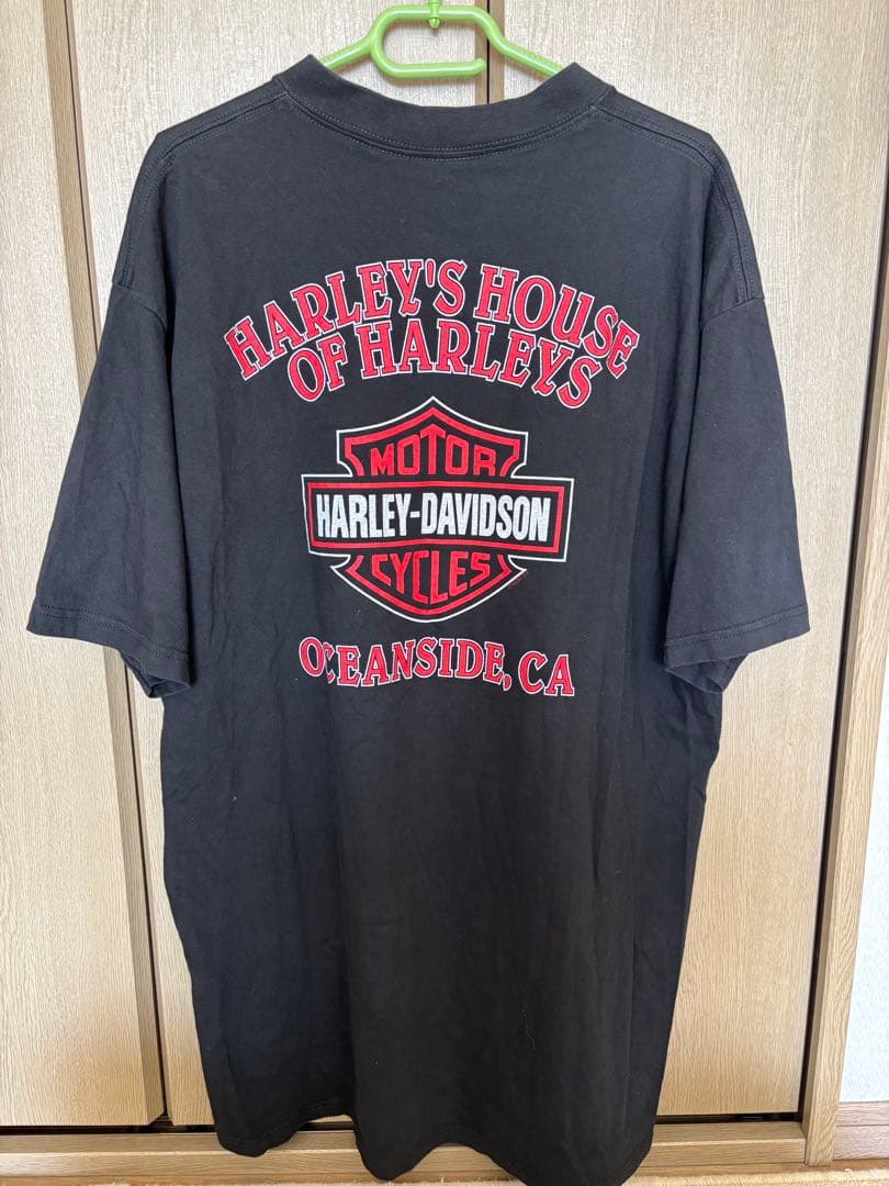 ハーレーダビッドソン 半袖Tシャツ オオカミ ブラック 激レア USA製 2XL