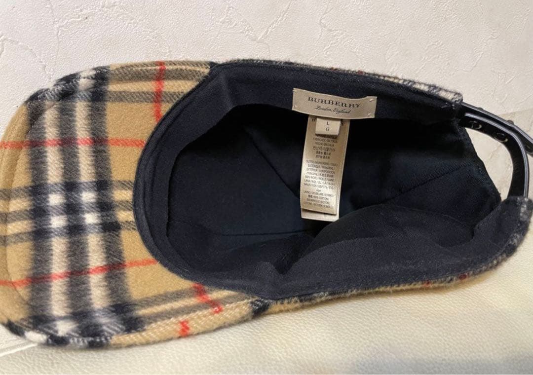 Burberry バーバリー　ウール　キャップ　L