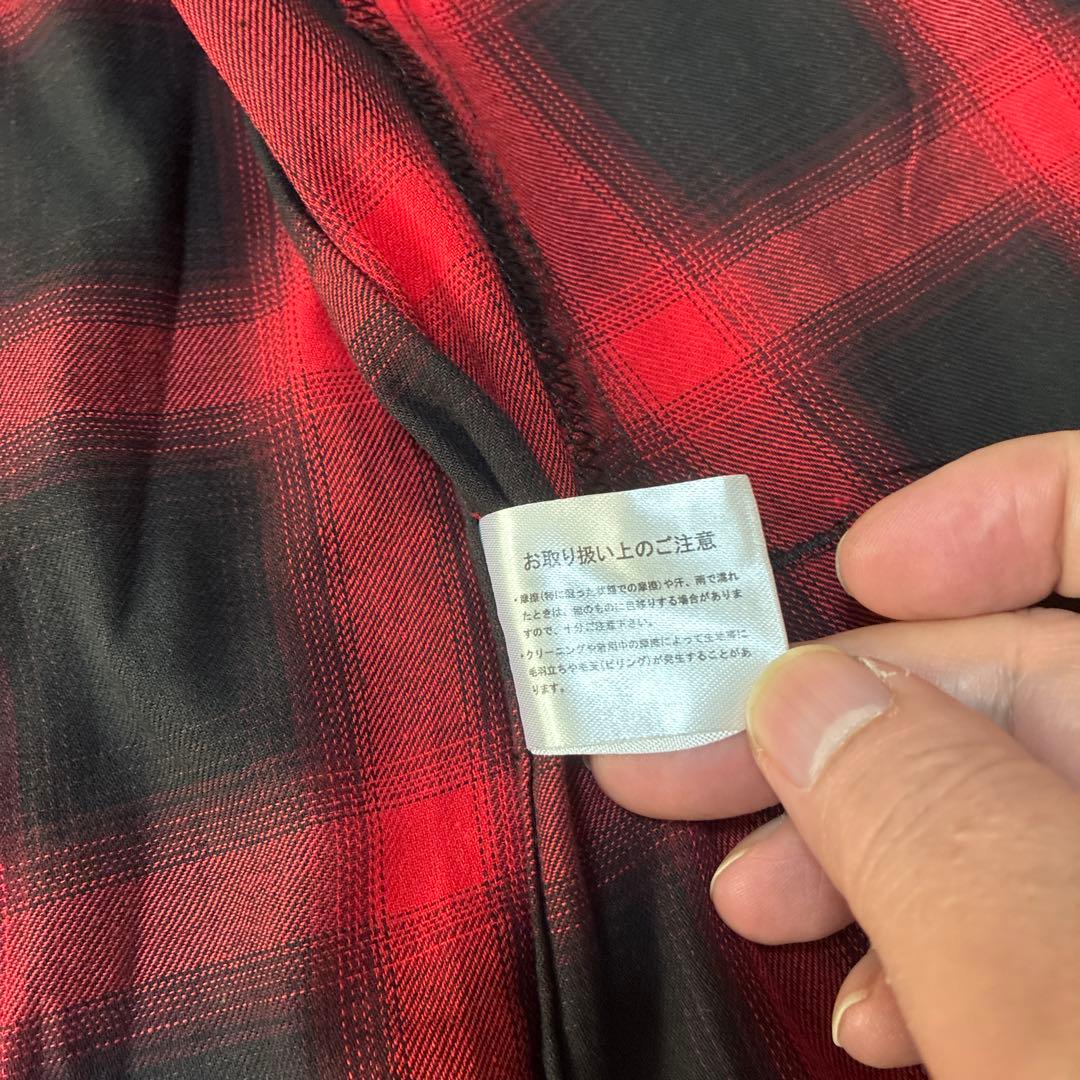 新品 VANSON ノーカラー フルジップジャケット XL 黒X赤 ブロック