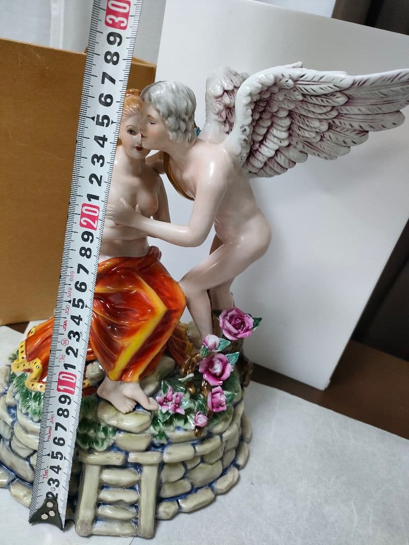 D*t様 マイセンMeissen　 フィギュリン　 天使と女性　 陶器人形　 置