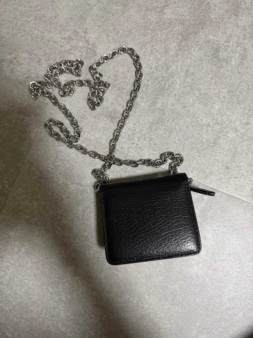 Maison Margiela 黒 レザー チェーンウォレット
