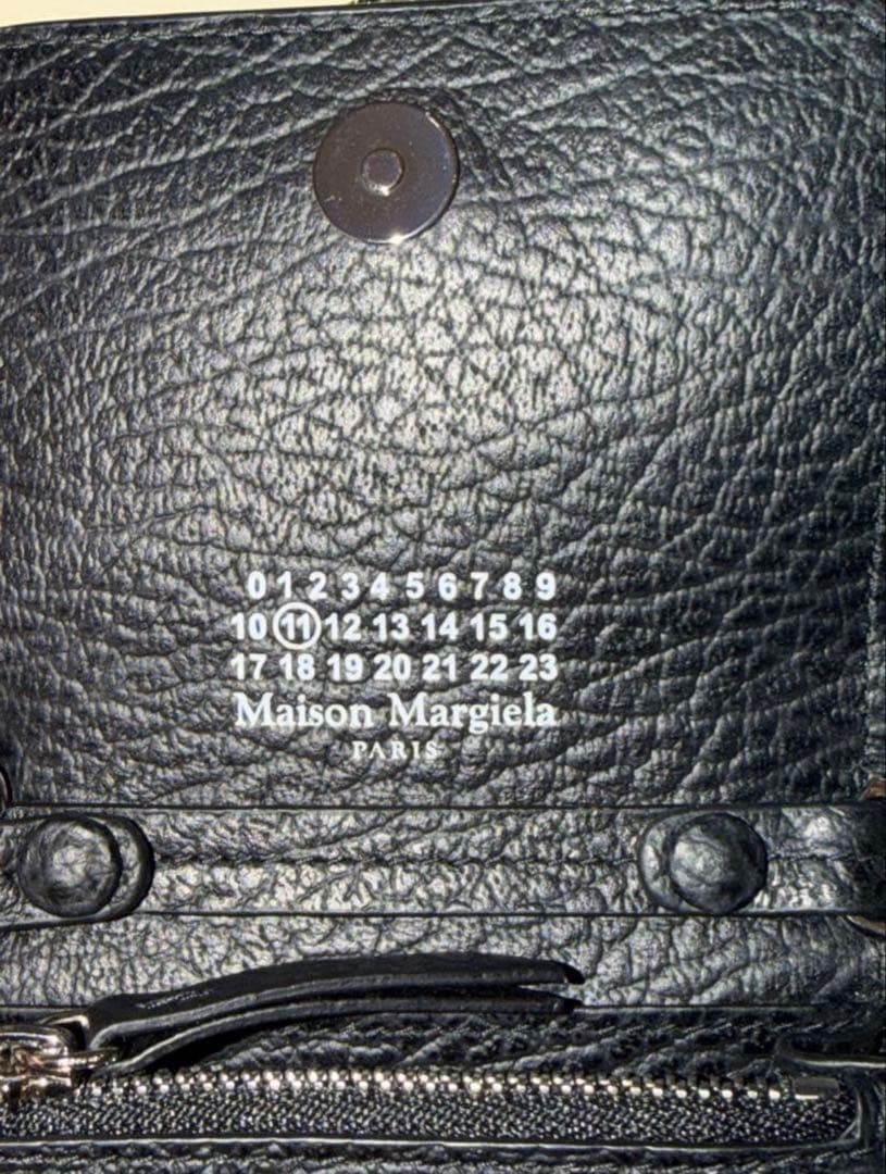 Maison Margiela 黒 レザー チェーンウォレット
