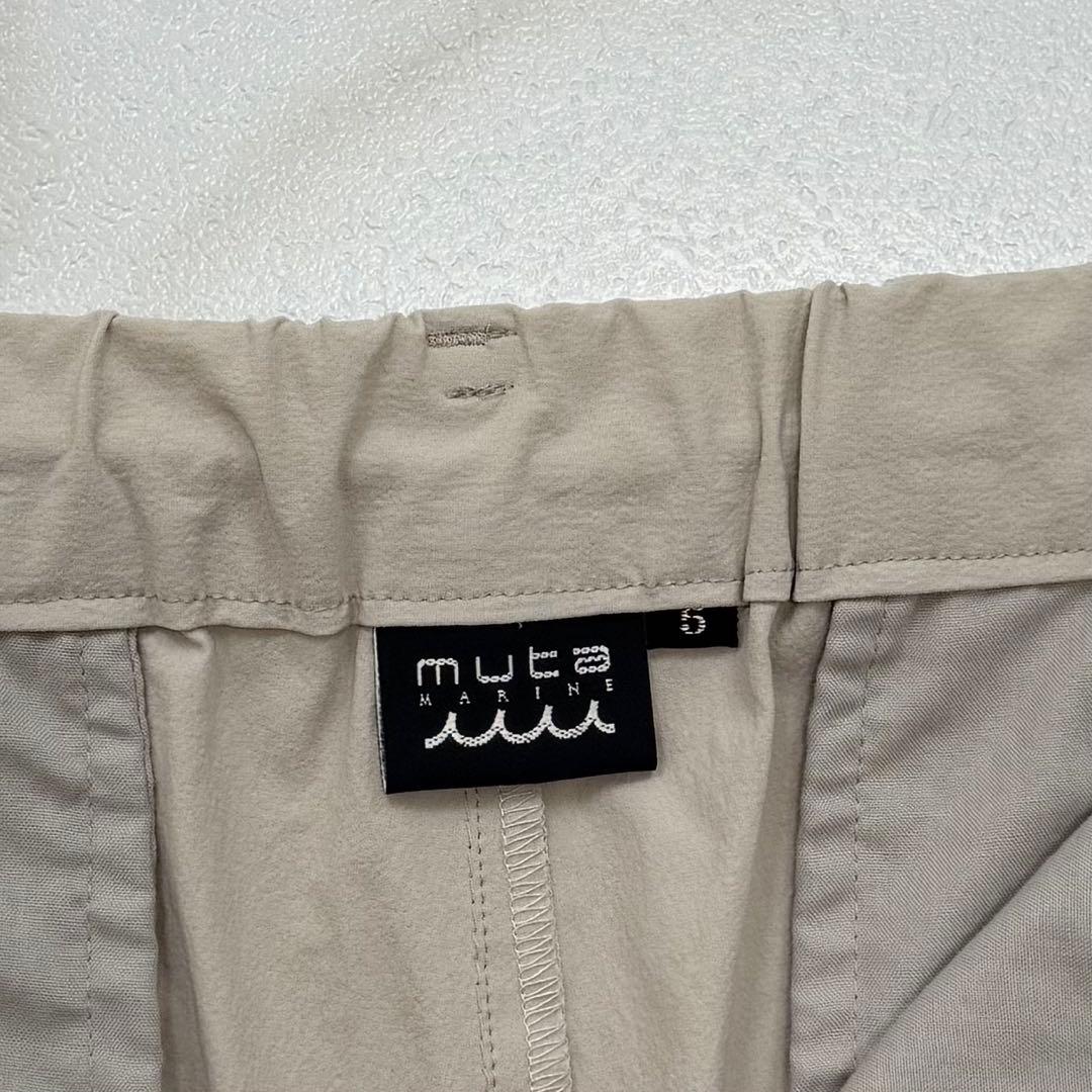 未使用級✨ムータマリン ストレッチ ナイロンパンツ ウエスト紐 M グレー