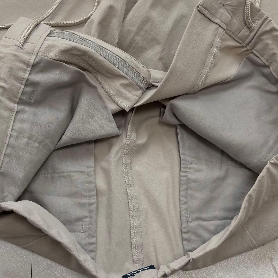 未使用級✨ムータマリン ストレッチ ナイロンパンツ ウエスト紐 M グレー
