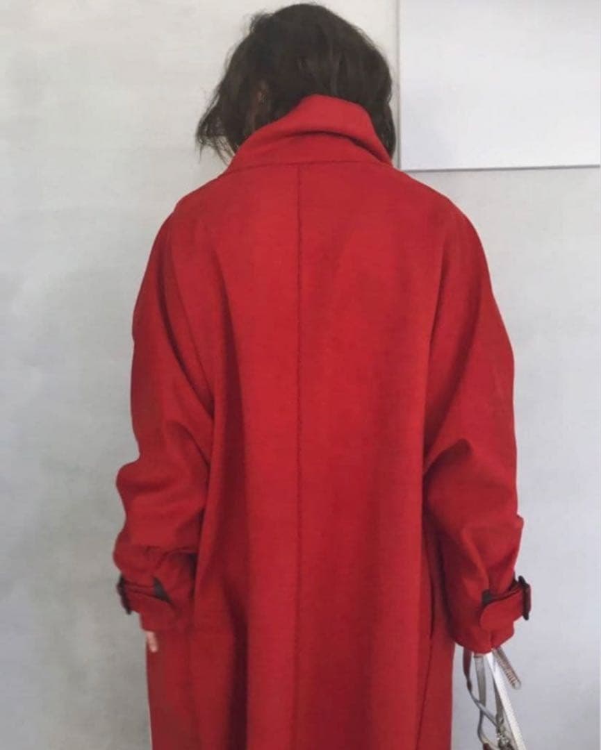ジャケット・アウター Ameri vintage WRAP COLLAR COAT RED