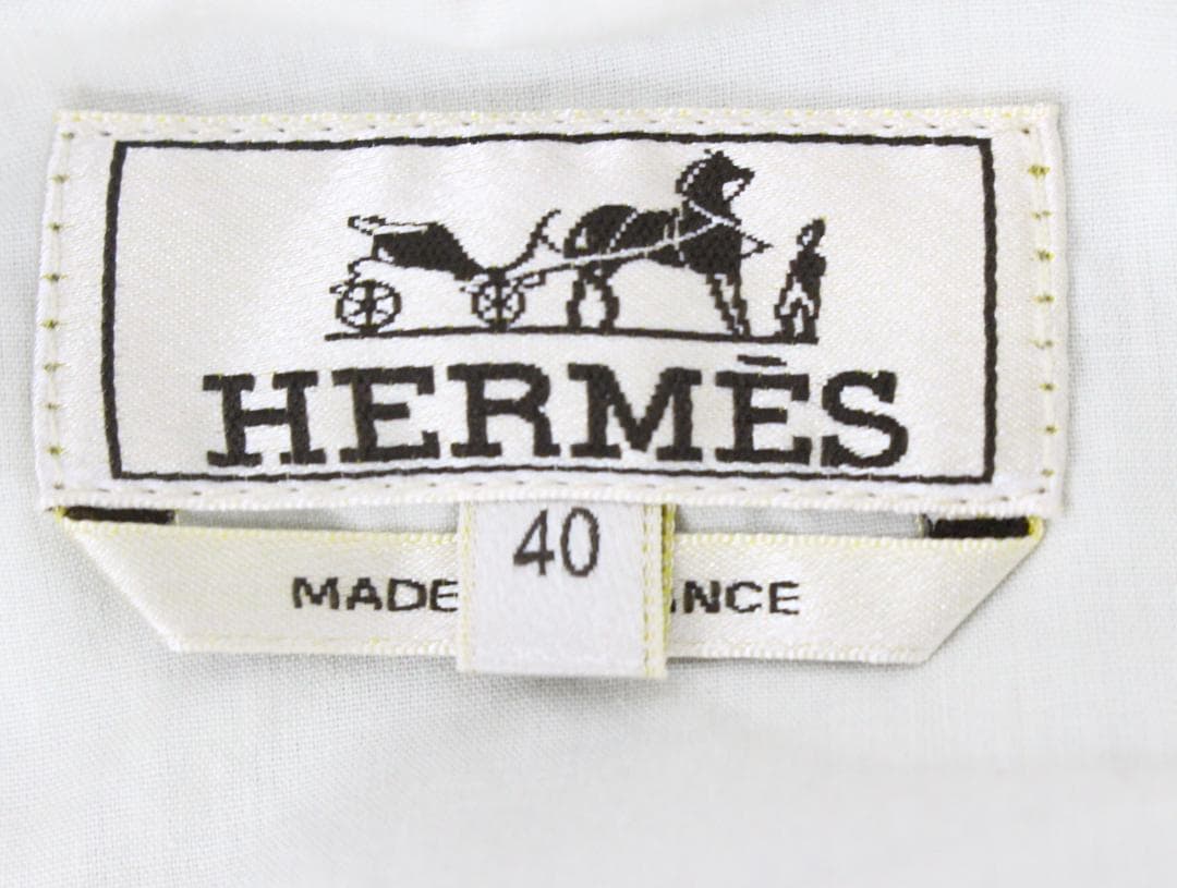 ◇HERMES ライトベージュ コットンパンツ