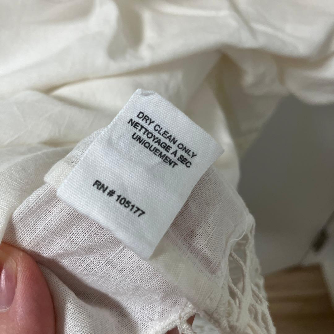 ULLA JOHNSON 膝丈ワンピース　刺繍　ウラジョンソン　白