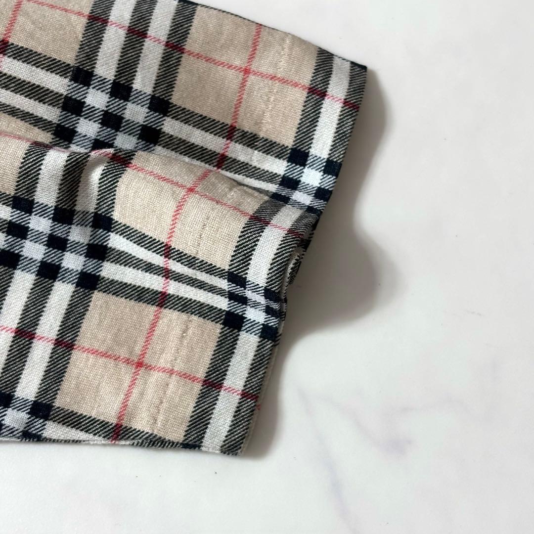 美品✨バーバリー ポロシャツ ノバチェック ホースロゴ 金ボタン ロゴ M