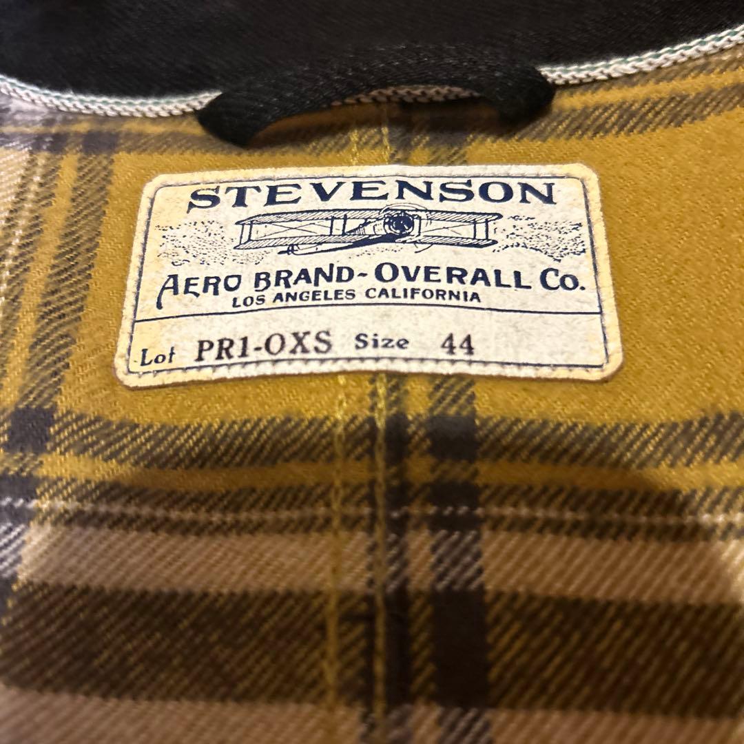 STEVENSON OVERALLブラックライニング付きカバーオール サイズ44