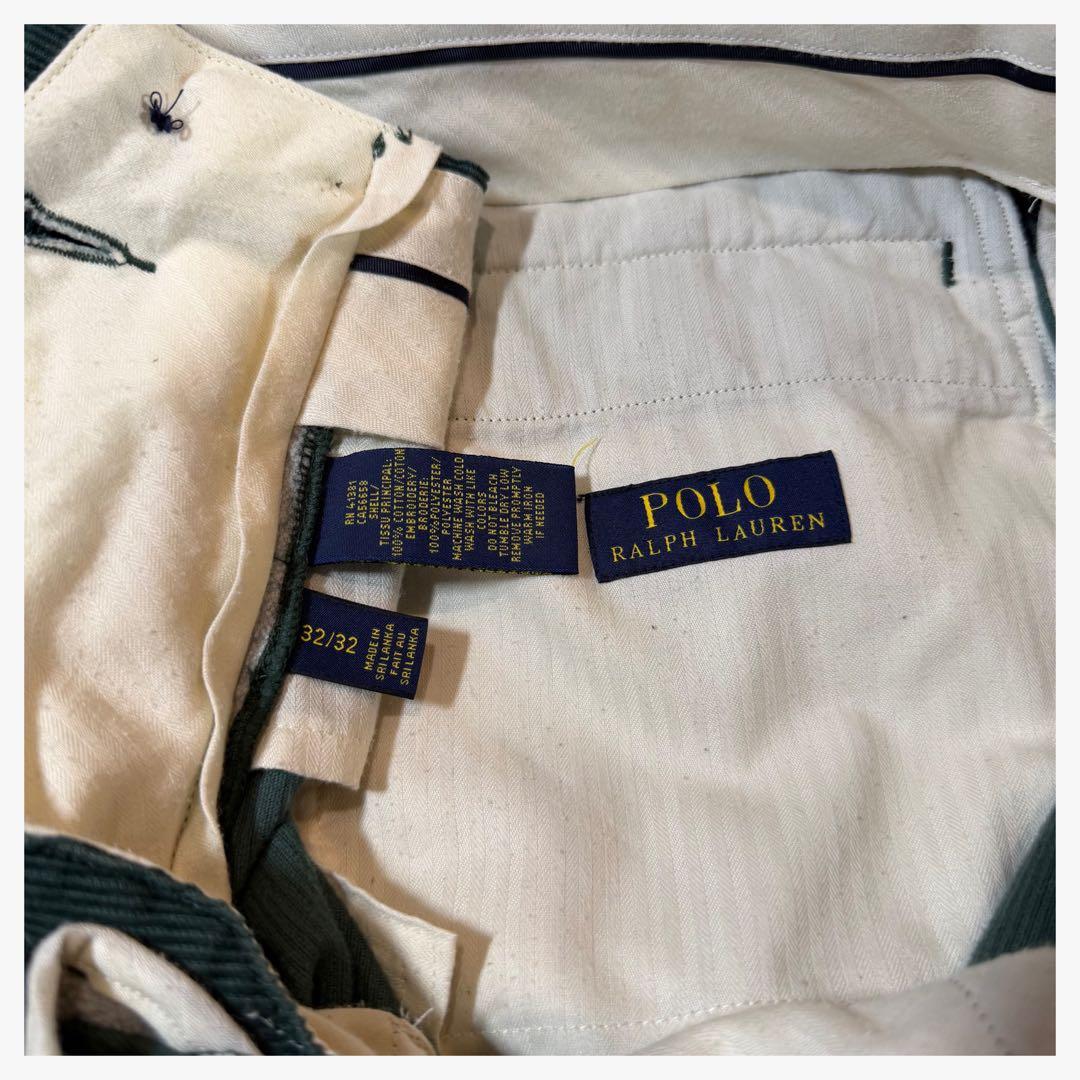 POLO Ralph Lauren ダック刺繍 総柄 コーデュロイパンツ 32