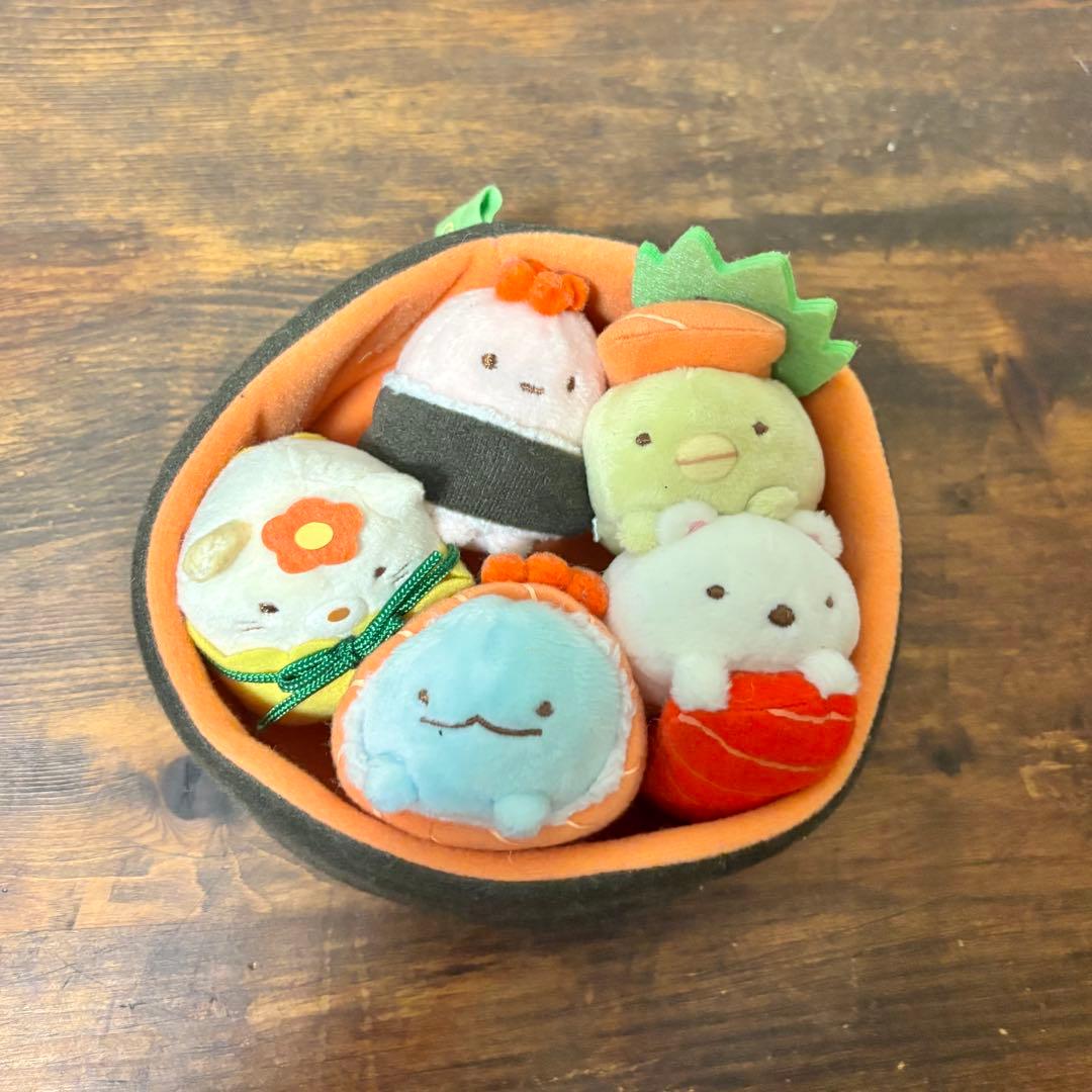 【激レア】2015年　すみっコぐらし　おすしの会セット＋がり&わさび　ぬいぐるみ